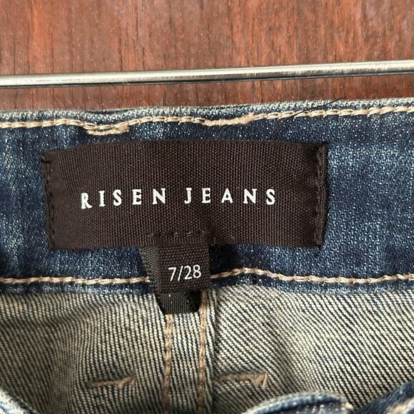 Risen High Rise Boot Flare Stretch Jeans 7 28 - Picture 4 of 10